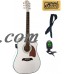 OG2CE Oscar Schmidt Acoustic/Electric Guitar, Washburn, Tuner, 4 EQ, Christian, OG2CEWH COMP   